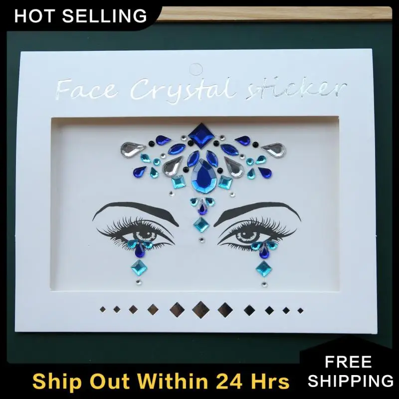 

New 3D Sexy Face Tatoo Stickers Decoration Temporary Glitter Fake Tattoo Rhinestones For Woman Party Face Jewels Tatoo