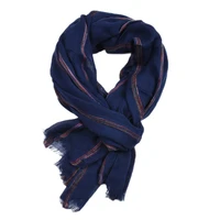 mens scarf fashion style neckerchief cotton linen stripe muffler yarn dyed winter shawl super soft outdoor neckwear red pink