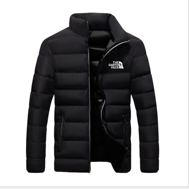 

Winter Down Jacket Men's Fashion Stand Collar Parker Jacket Men's Zipper Padded Windproof Riding Cotton Clothes Street Tops
