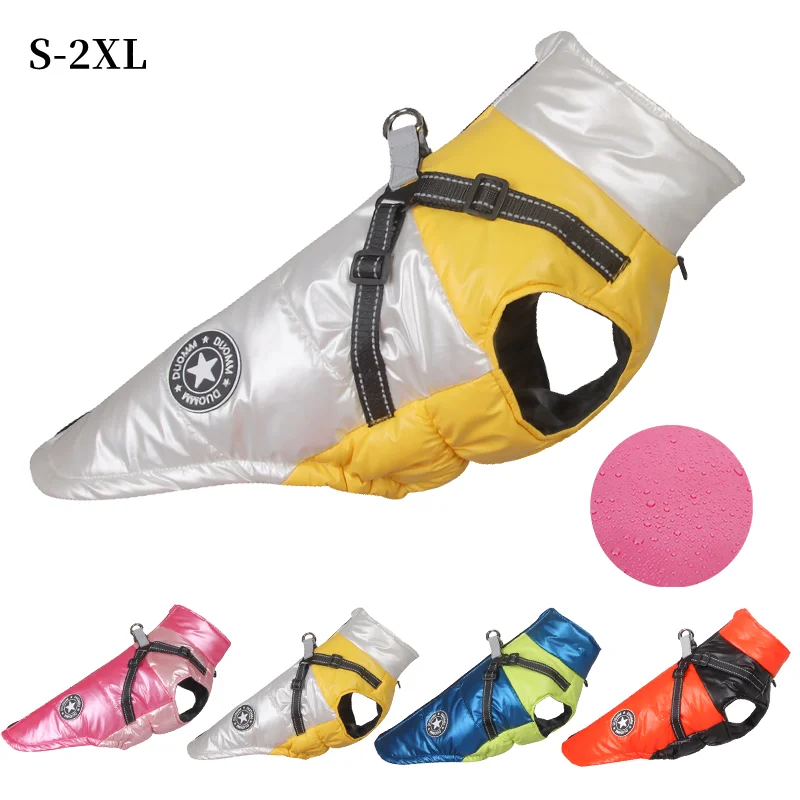 

Pet Dog Jacket Winter Warm Dog Clothes For Small Medium Large Dog Coat Waterproof French Bulldog Outfits Elastic Puppy Costume