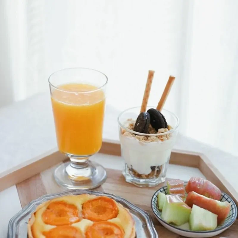 Винтажная прозрачная стеклянная чашка 2 шт. бокал из тюльпана для коктейлей