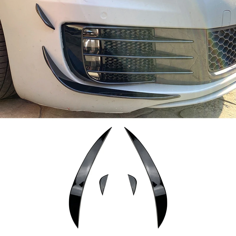 

Car Front Bumper Canard Fins Flare Mods Splitter Lip Spoiler For Golf MK6 GT-I GTD 2009-2013