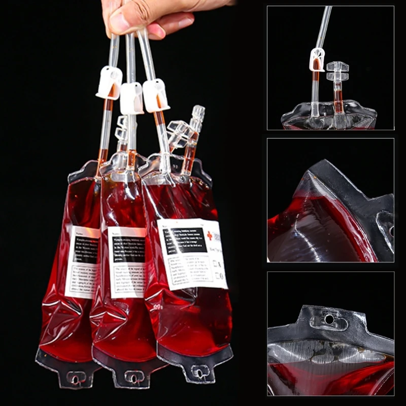 

Novelty Blood Bag Drink for Halloween Parties Safe, Hygienicand Portable