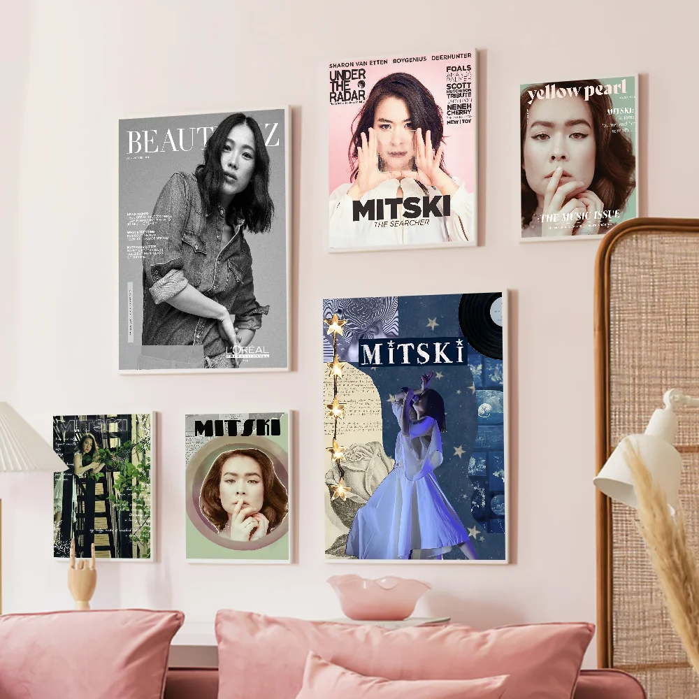 M-Mitski хорошее качество принты и постеры белая бумага плакаты произведения