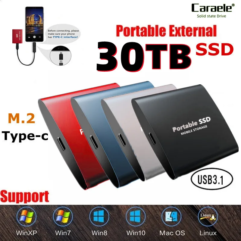 

New Original SSD External Hard Drive 16TB 12TB HD Externo USB HDD Storage Device Hard Drive Desktop Notebook Computer USB3.0