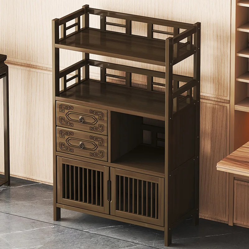 

ZL Small Coffee Table Tea Room Tea Cabinet Tea Table Tea Set Storage Rack