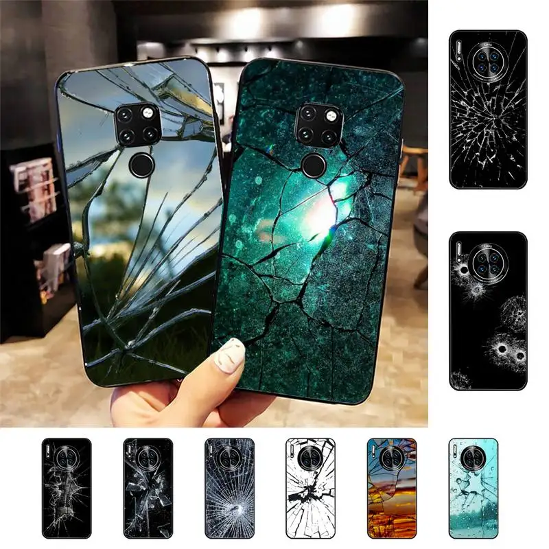

Broken Glass Phone Case For Huawei Nova 3I 3E mate20lite 20Pro 10lite Luxury funda case