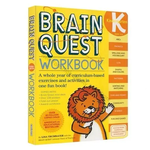 Учебник Brain Quest PK1 рабочая книга для задачи мозга детская интеллектуального