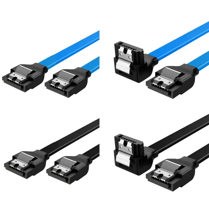 High Speed 6GB/S Data Transmission Cord 40cm 50cm Length SSD SATAs 3.0 HDD PC Hard Drive Cables For NAS Home Computer Hardwares