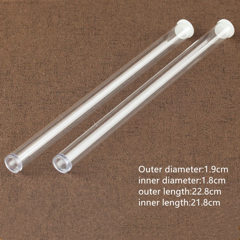 Прозрачная трубка для хранения 50 шт. маленькая пластиковая круглая с крышками