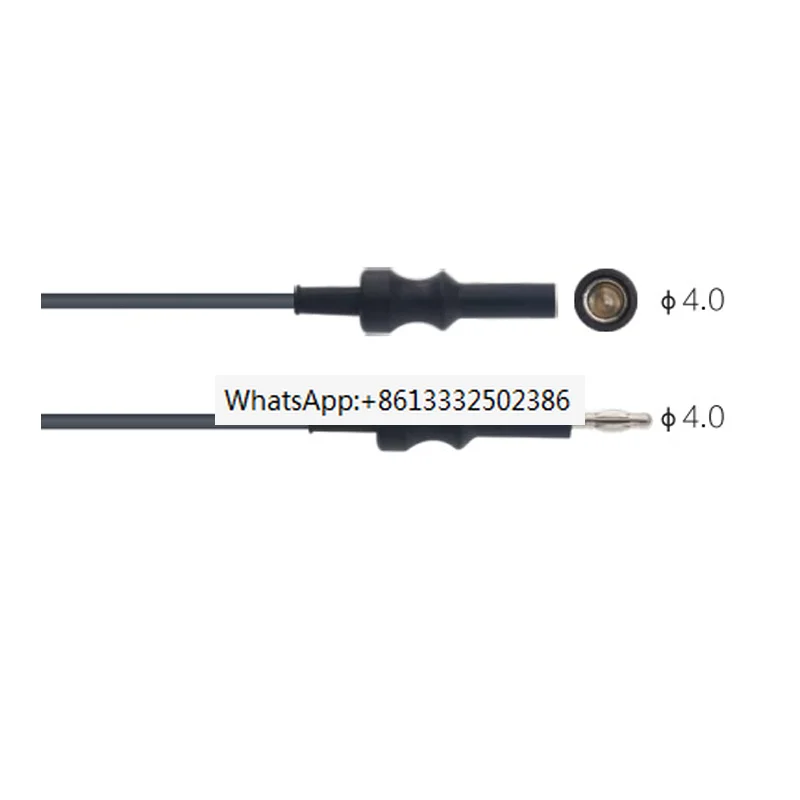 

5PCS/Lot 3 Meters Length Compatible with Unipolar Electrocoagulation Banana Plug 4.0 3.8mm Silicone Cable