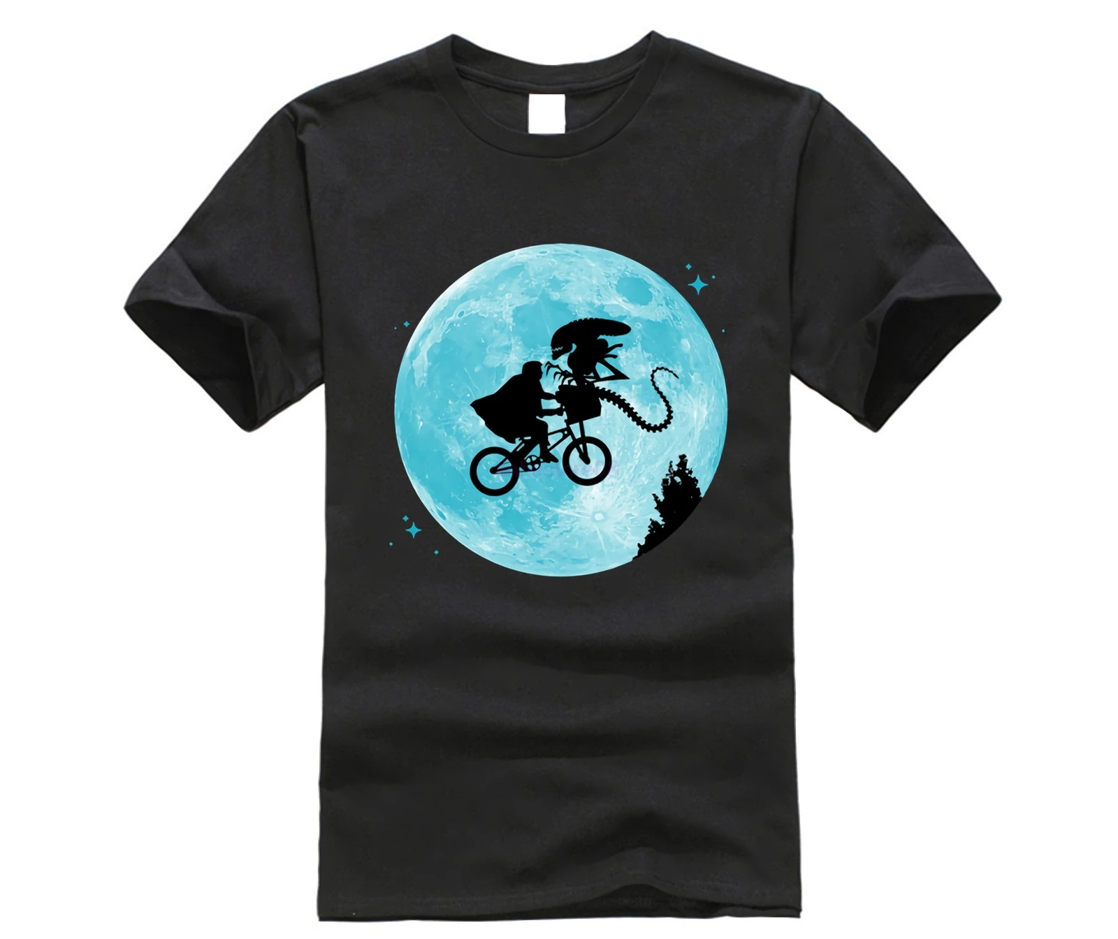 

E.T. Футболка с мультяшным принтом E.T. Классическая мужская футболка Vs футболка с пришельцами, хлопковая Повседневная футболка с коротким рук...