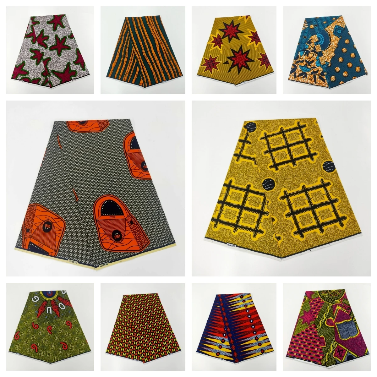 

New Hot Sale African Wax Fabric Cotton Material Nigerian Ankara pagne tissued wax Block Prints Batik High Quality Sewing Cloth