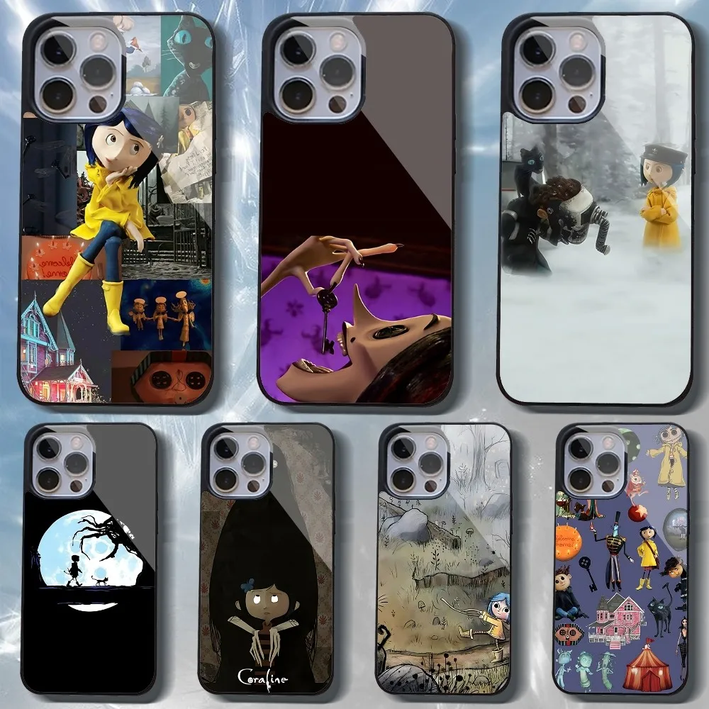 C-Coraline And The Magic Door Phone Case For IPhone 16 15 14 13 Pro Max 11 12 Mini Alex Mirror Magsafe Wireless Charging Cov
