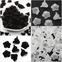 white black morning glory 14x10mm flower acrylic beads loose beads for making jewelry diy earrings necklace bracelet accessories