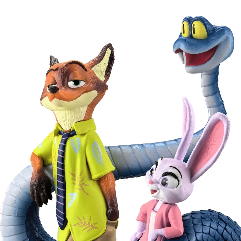 Фото Набор из 3 фигурок Zootopia 2, 15 см, Ник Уайлд, Джуди Хоппс, Гарет, ПВХ-модели, декор для стола №4