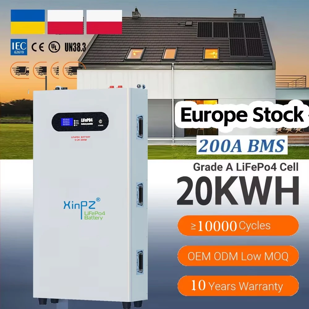 Фото Аккумуляторы XPZ: Литий-ионные батареи Powerwall 7.5кВтч/15кВтч, 51.2В 200Ач, LiFePo4 для хранения энергии — Хит продаж №3