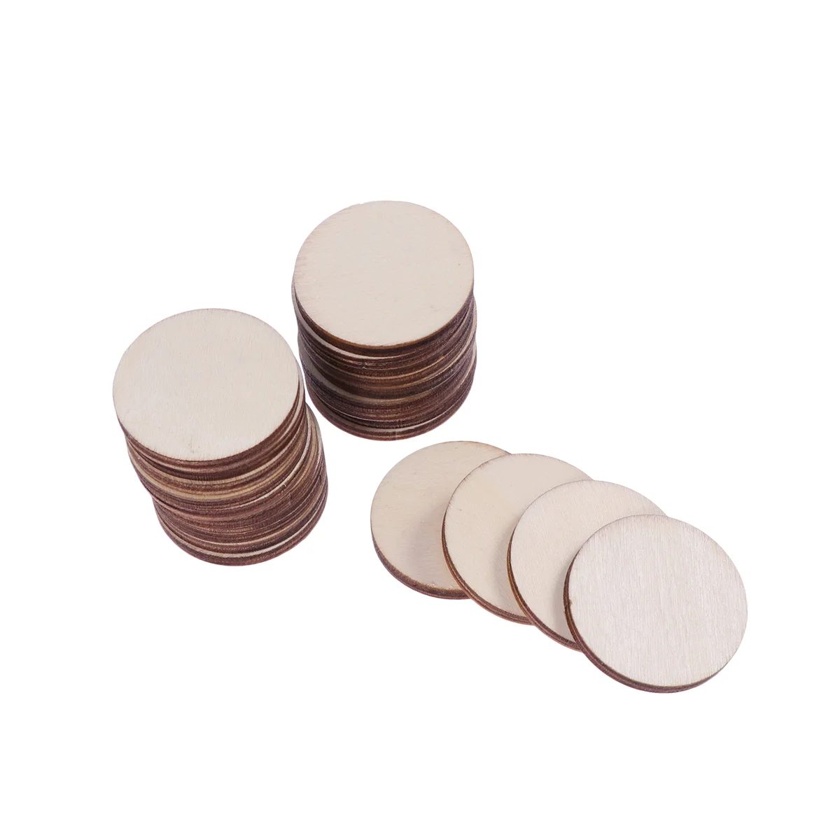 

Wood Wooden Round Pieces Piece Unfinished Craft Circles Blank Crafts Woods Slices Cutout Discs Slice Diy Cutouts Shapes