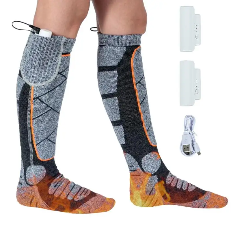 

Electric Thermal Socks 3.7v Battery Foot Warm Socks Elastic Comfortable 3 Modes Adjustable for Fishing Camping for Hiking Skiing