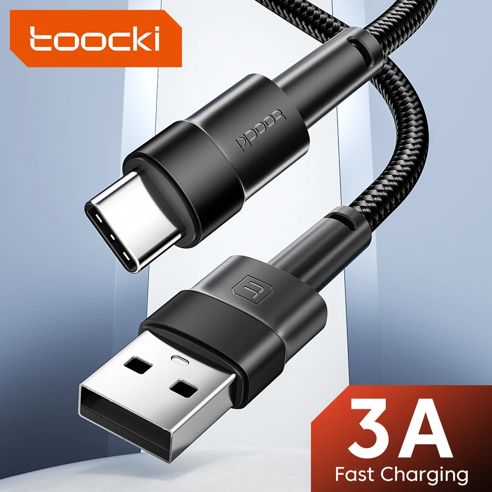 Кабель зарядный Toocki с USB на Type C 3 А для Huawei Mate50 40 Pro Xiaomi 12Pro POCO F3 X4 Samsung S22