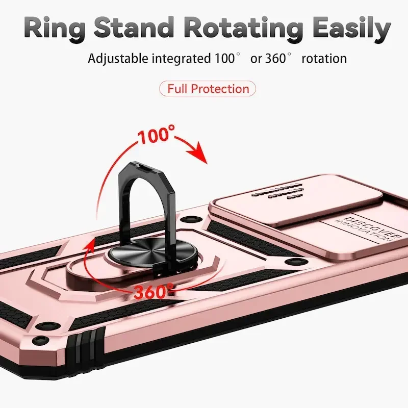 Чехлы для телефонов Armor Ring Bracket Push для Xiaomi Redmi Note 11 10 9 8 Pro Ma 9S Prime Poco X3 NFC X4 M4 4G 5G XiaoMi 11 11T Cover