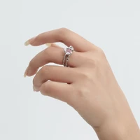 fmily minimalist pink heart shaped ring s925 sterling silver new fashion temperament elegant niche jewelry for girlfriend gift