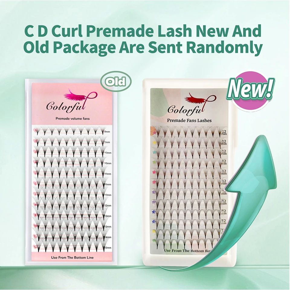 Красочные готовые вееры для объема L M Curl Pointy Base Русские объемные ресницы