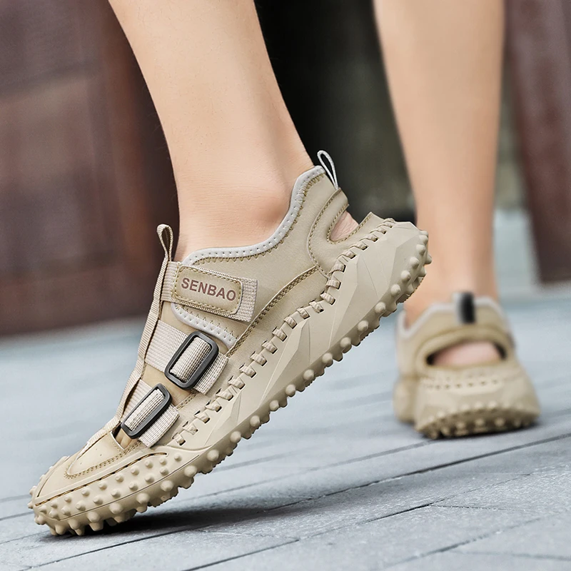 2023 Summer New Men's Outdoor Golf Sandals Men's Fashion Leisure Golf Shoes Men's Walking Non-slip Sports Golf Shoes Size 38-46