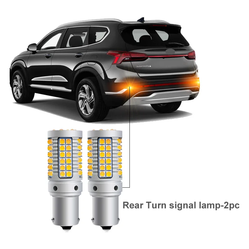 Автомобильные светодиодные лампы для Hyundai Santa Fe 2019 2020 2021 2022 2023, светодиодные внешние резервные лампы указателя поворота Canbus без ошибок