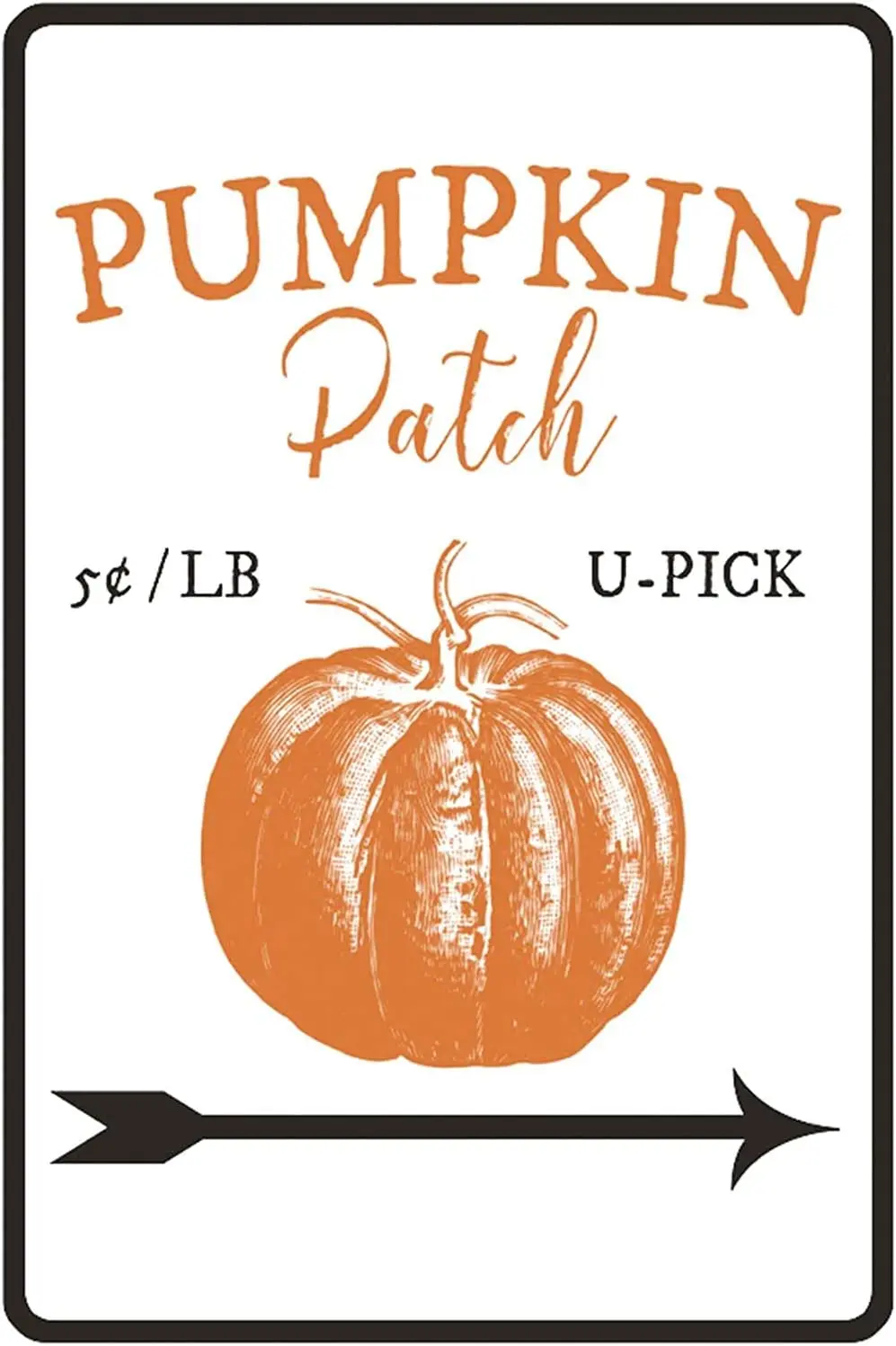 

New Metal Sign Aluminum Sign Pumpkin Patch Sign Decor Easter Lover Fall Sign for Outdoor & Indoor 12" x 8"