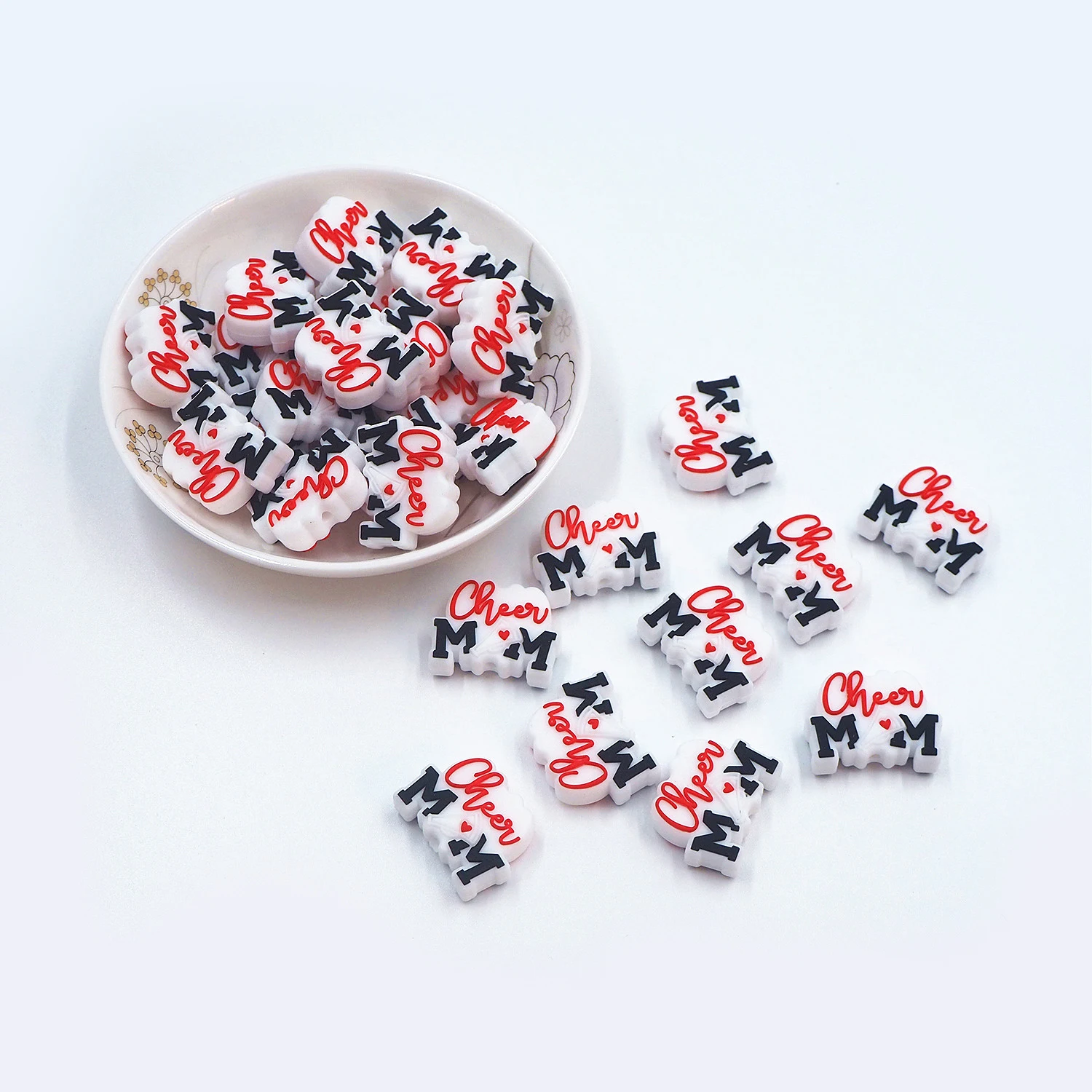 

50 шт., силиконовые бусины Chenkai для изготовления ручек