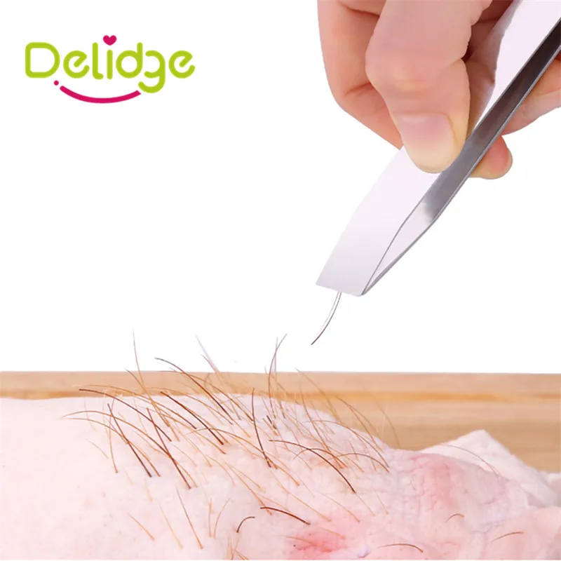 

1Pc Kitchen Stainless Steel Fish Bone Plucking Tweezer Accessory Duck Pig Hair Pulling Clip Removal Pliers Pincer Tongs