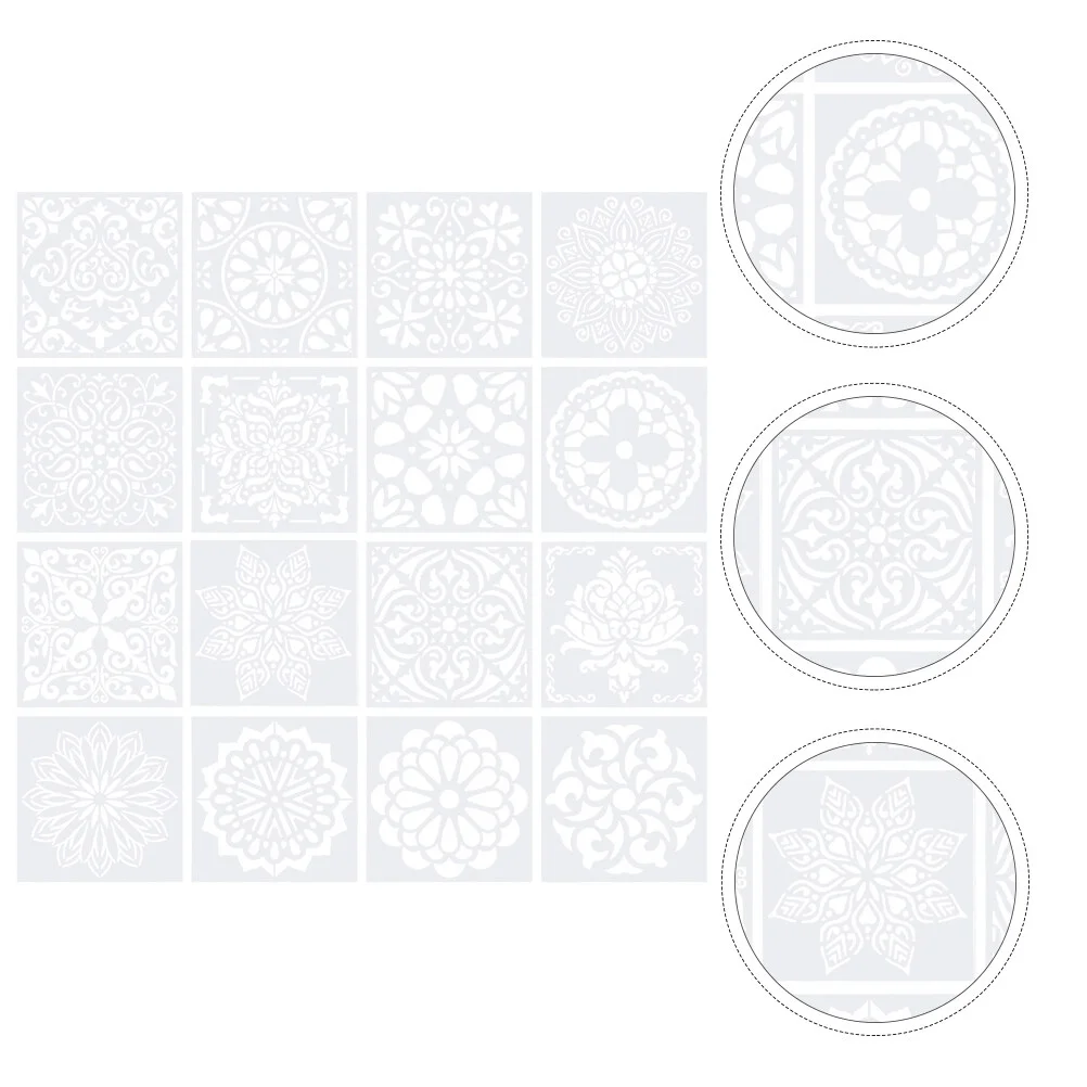 

Wall Tiles DIY Painted Stencils Hollow Painting Template Home Decorative Reusable