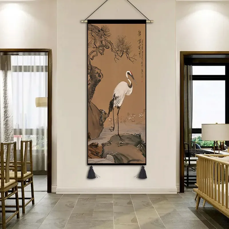 Классическая китайская подвесная картина журавль для гостиной крыльца
