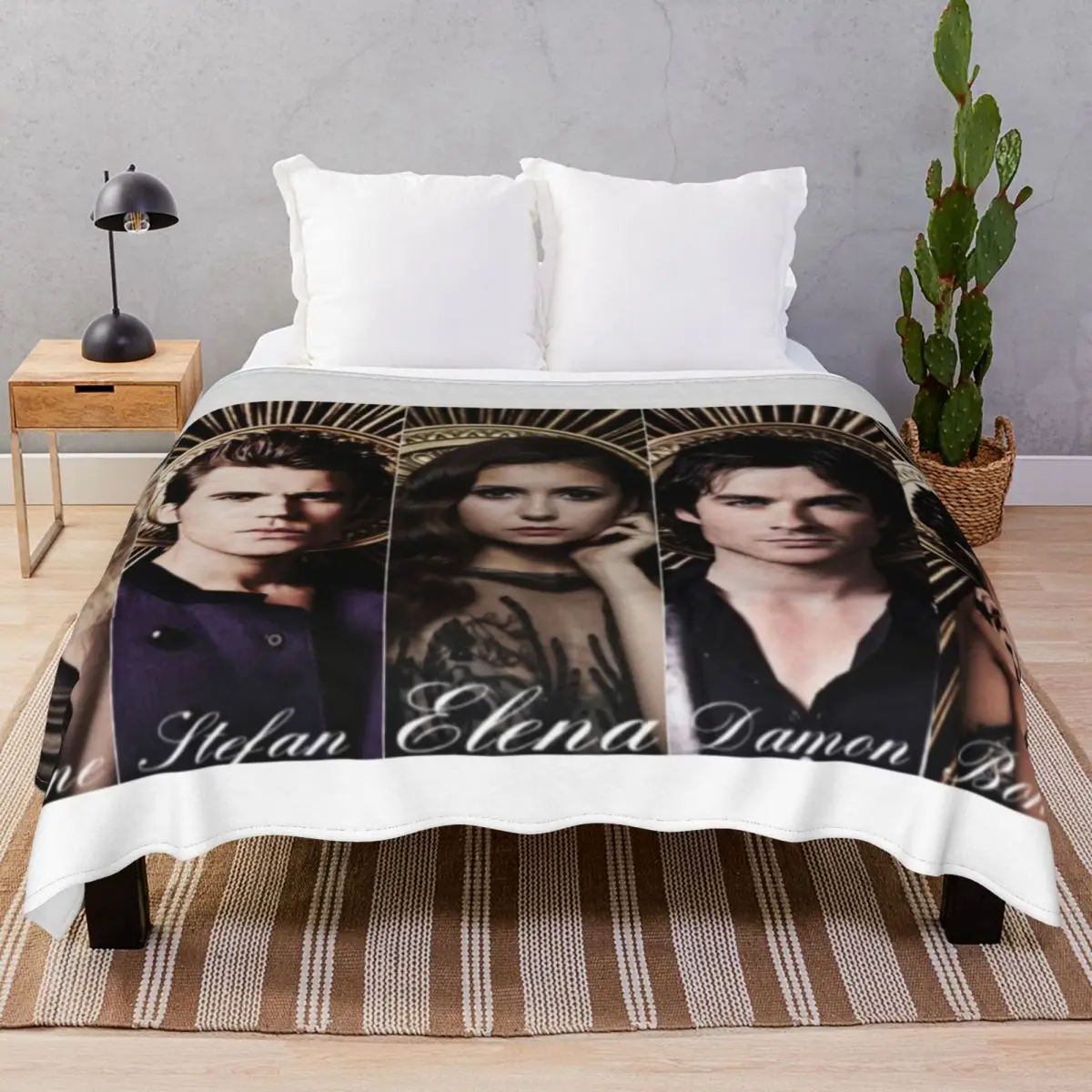 Tvd Cast Photoshoot Blanket Velvet Plush Decoration Portable Throw Blankets for Bedding Sofa Travel Office