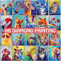 5d diy cat ab drill diamond painting animals lion tiger drill embroidery elephant owl mosaic wolf eagle cross stitch home decor