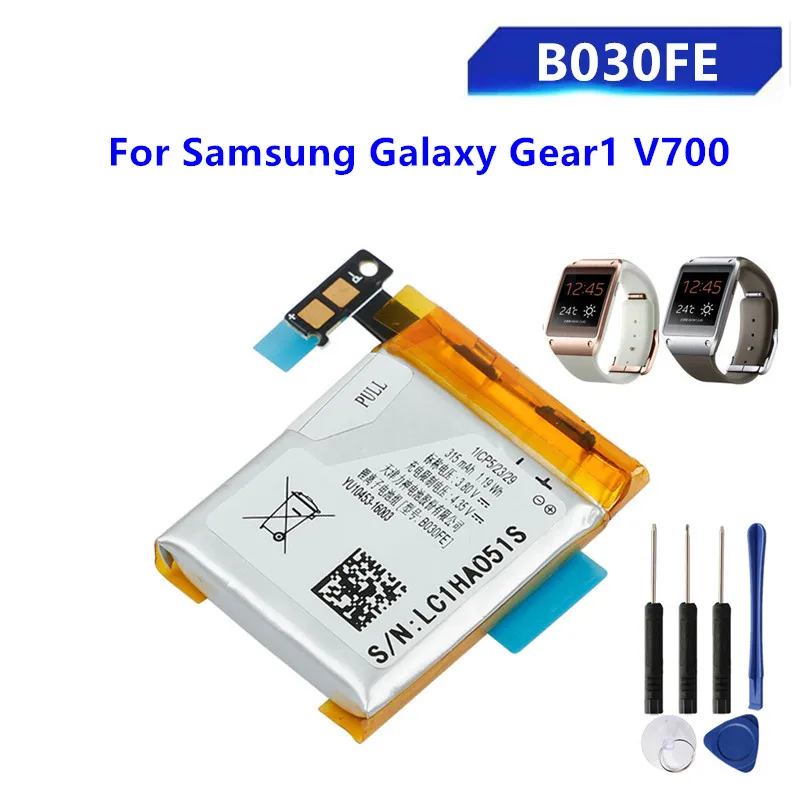 Для Gear1 V700 аккумулятор для Samsung SM-V700 Galaxy аутентичная сменная батарея B030FE b030fe 315 мАч