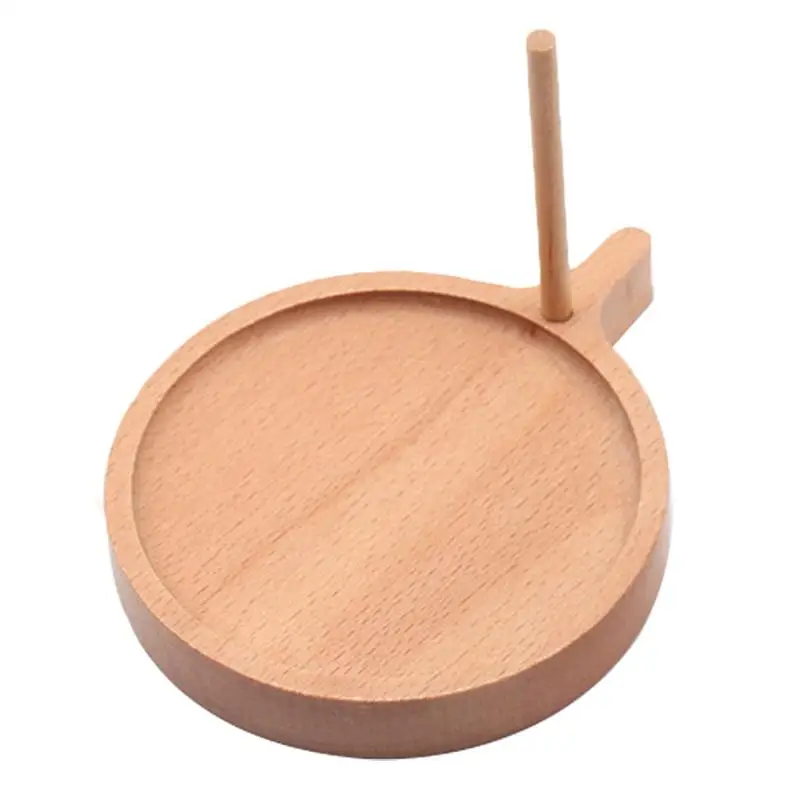 

Holder Crochet Yarn Thread Ring Wool Forspool Bobbin Finger Rack Wooden Cone