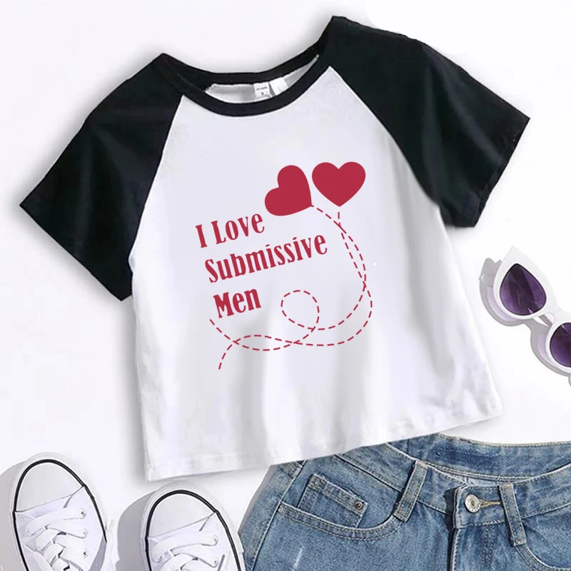 Y2k Одежда I Love послушание футболки для мужчин и женщин винтажные Harajuku уличная