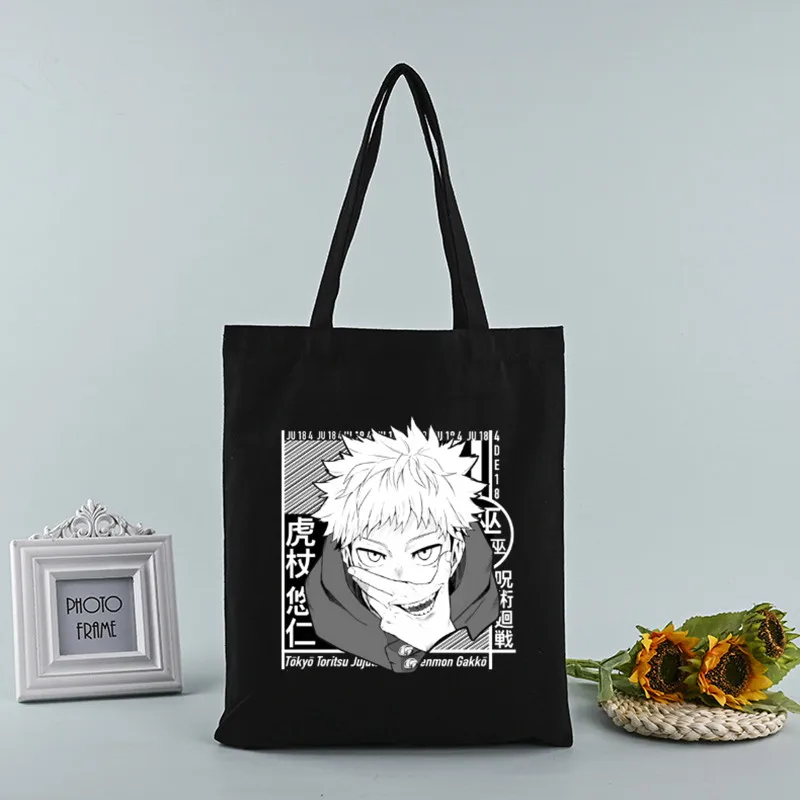 

Сумка-тоут женская холщовая в стиле Харадзюку 90-х Y2K