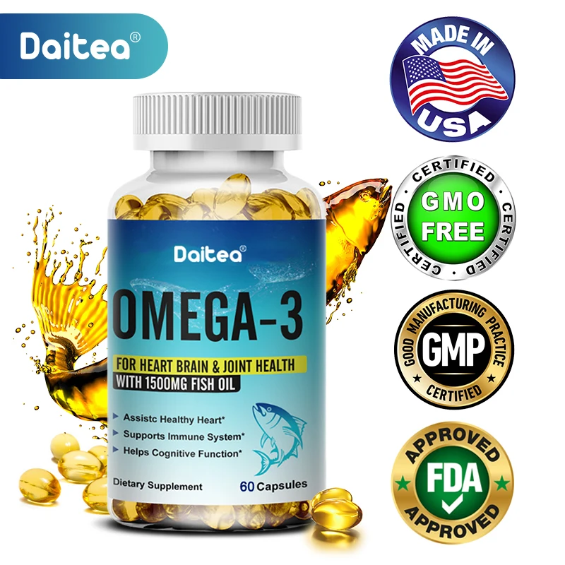 

Omega-3 Fish Oil Rich In DHA and EPA, Improve Bad Mood, Relieve Stress, Strengthen The Brain, Improve Memory and Intelligence