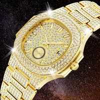 men watches 2020 luxury designer full diamond watch for men quartz wristwatch hip hop iced out mens watches gold male clock new