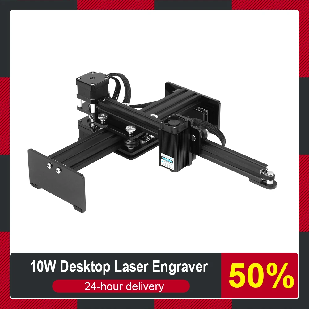 

10W Desktop Laser Engraver Portable Engraving Carving Machine Mini Carver DIY Laser Logo Mark Printer Working Area 170*200mm