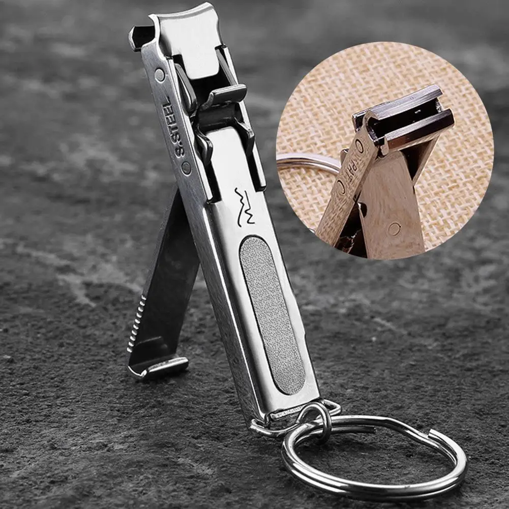 

Practical Fine Texture Detachable Lifting Ring Nail Scissor with Keyring for Elder Folding Nail Clippers Nail Trim Tool