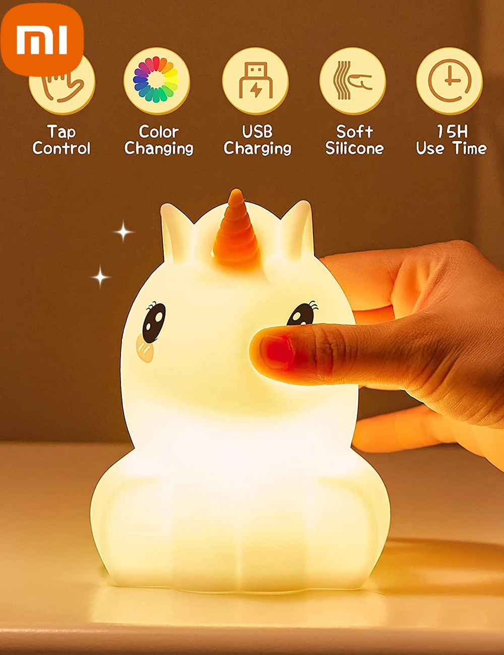 

Xiaomi Night Light USB Children's Lamps Children Gift Baby LED Night Lamp Living Room Bedroom Decor Cute Lighting