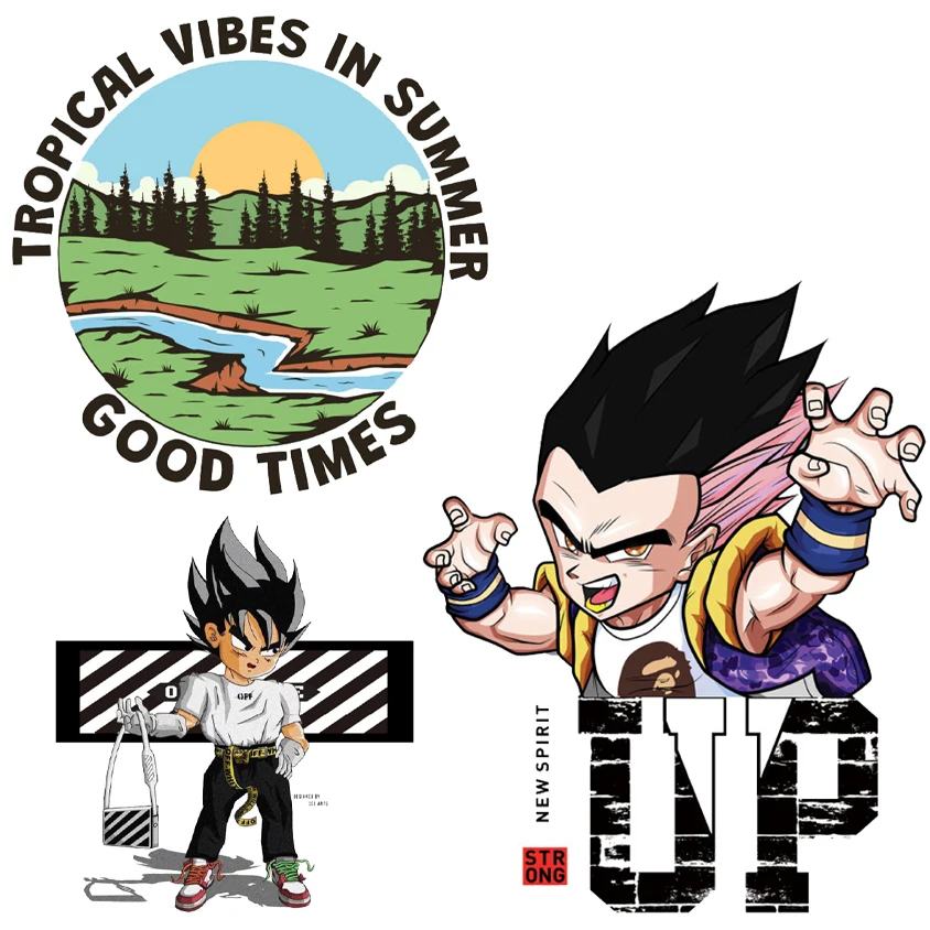 

Cartoon Characters Iron on Patches Heat Transfer Designs Clothing Thermoadhesive Patches Anime Patches Diy Textile Sticker