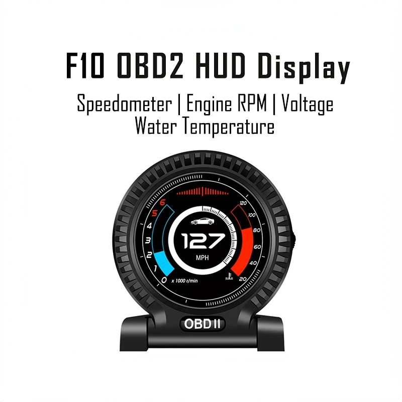 

F10 Auto HUD Driving Computer OBD2 Head Up Display Speedometer with Engine RPM Security Alarm Car Electronic Accessory