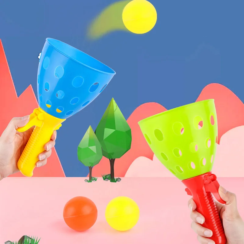 

Garden Outdoor Sports Game Toy Launch Throw Catch Ball Set Parent-Child Interactive Toys Game for Kids Children