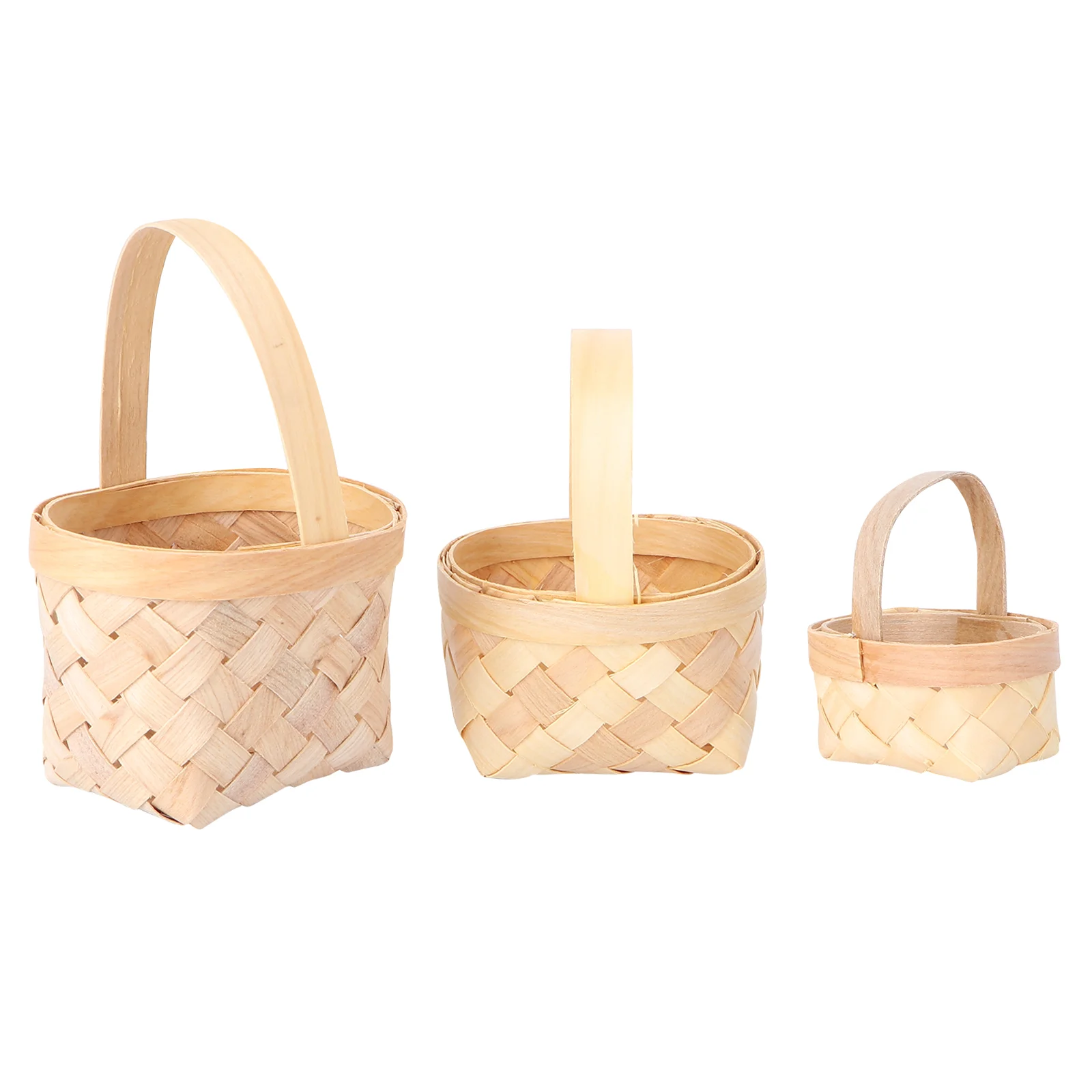 

Basket Mini Easter Kids Favor Ghana Weaving Toy Flowers Miniature Boxes Flower Bamboo Container Woven Candy Egg