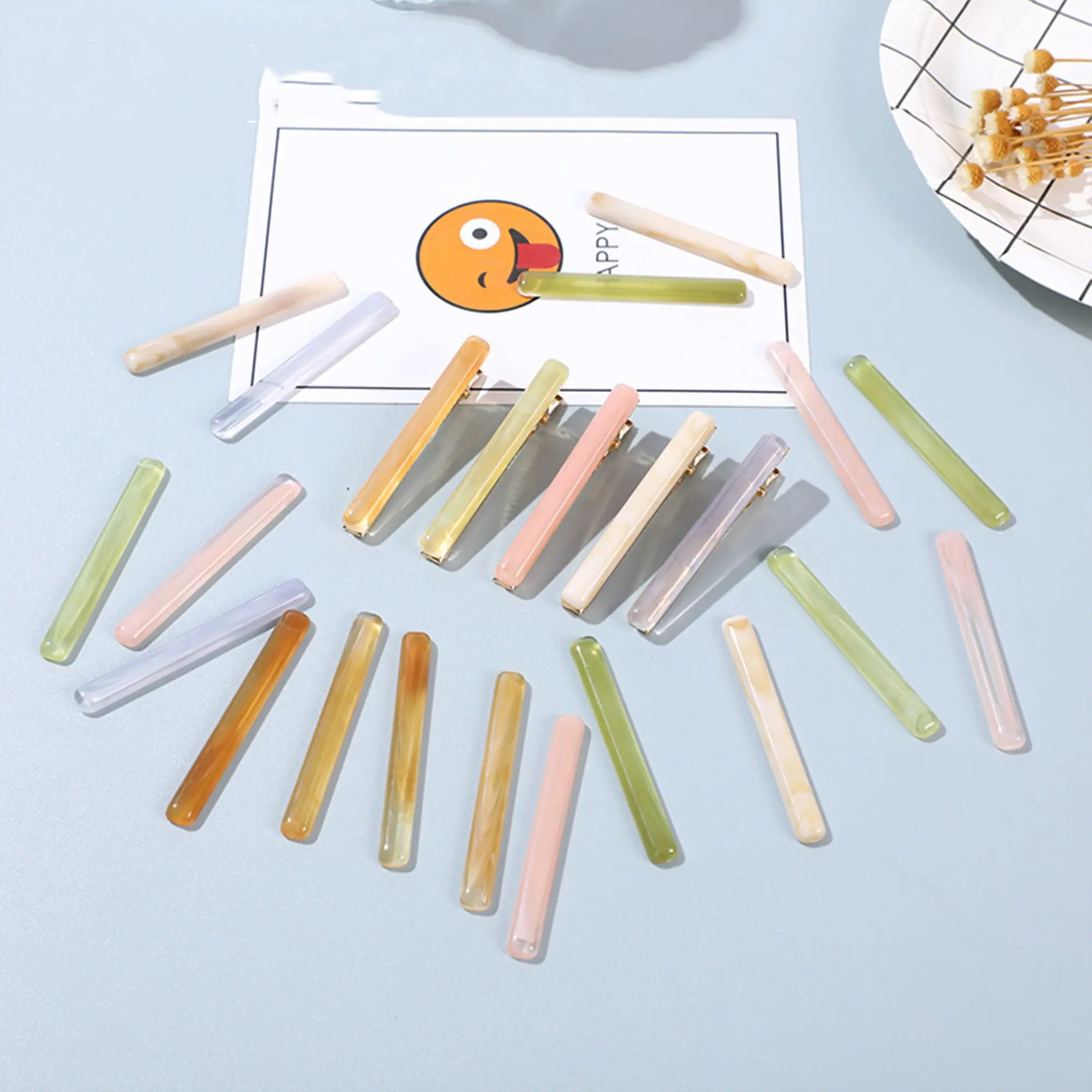 

20 шт./лот «сделай сам», аксессуары для ювелирных изделий, акриловая красящая полоса, 61x 7 мм/66x9 мм, простой Универсальный патч, головной убор, з...